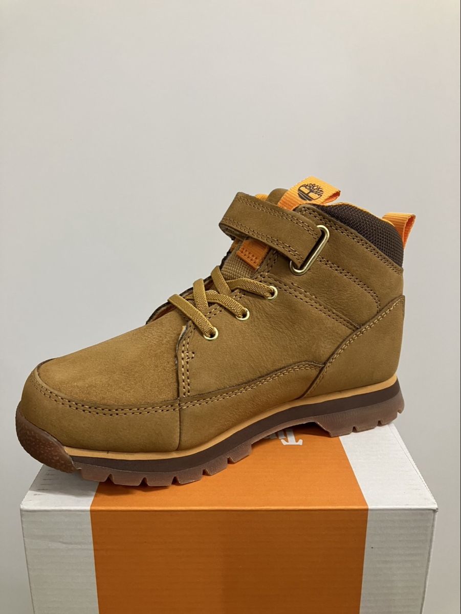 Timberland Scarpe per ragazzi: NEW TIMBERLAND EURO ROCK MID HOOK & LOOP BOOT WHEAT EU33 – Nuovo e nell'imballaggio originale da Münchenstein venduto da Glaewketgarn 1
