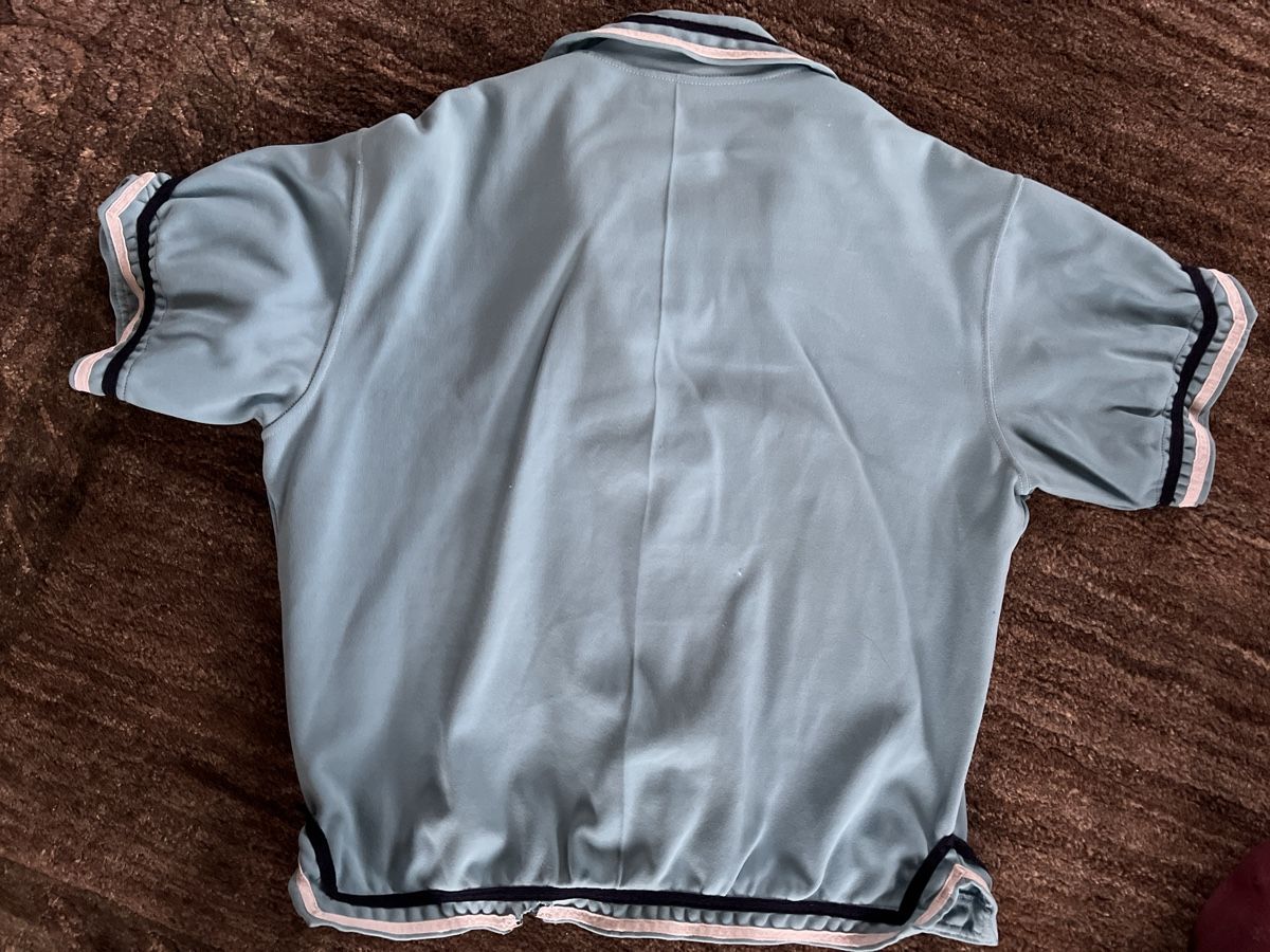 Giacche: Vintage Varsity Baseball Jacket, Light Blue, 1970s – Usato da Colombier NE venduto da andpsykz3 4