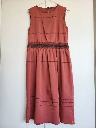 Caractère Kleid, Gr. 34 - Ärmellos, Rostrot, Baumwolle