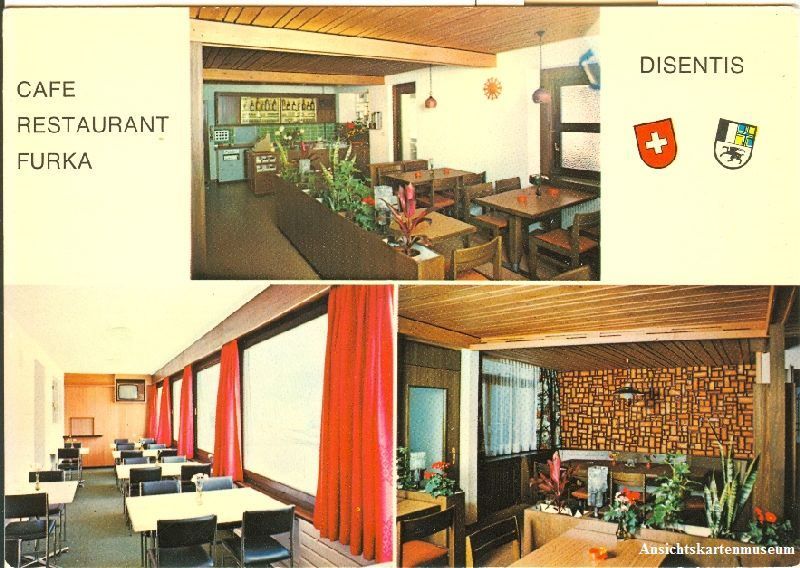 Cartoline postali: Disentis - Cafe Restaurant Furka c1970 – Usato da Emmenbrücke venduto da teestube