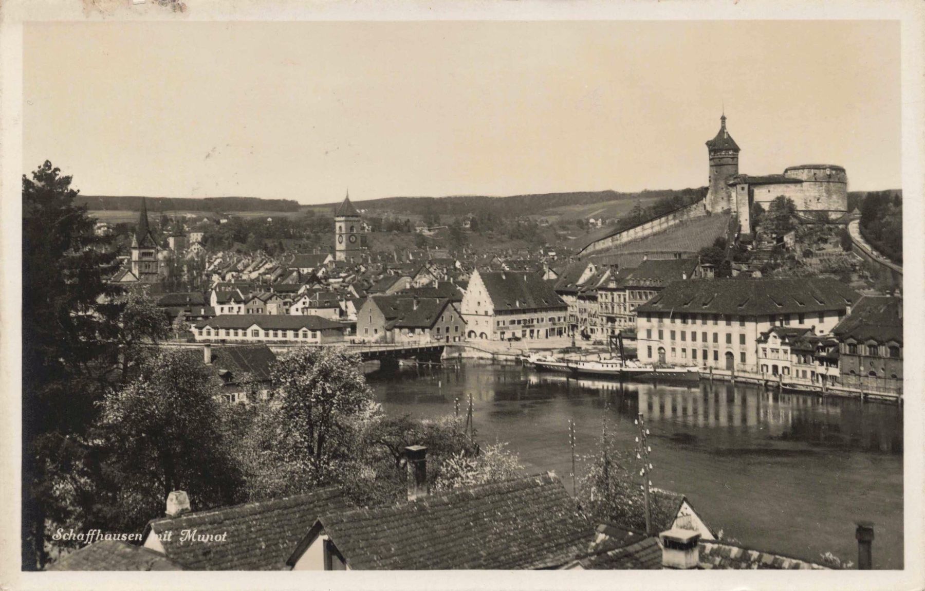 Cartes postales: Schaffhausen mit munot – D'occasion à Biasca par Blenio71
