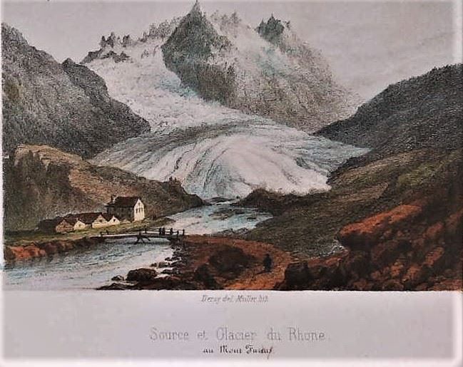 Incisioni: Rhonegletscher Tonlithographie – Usato da Rafz venduto da Helvet32 1