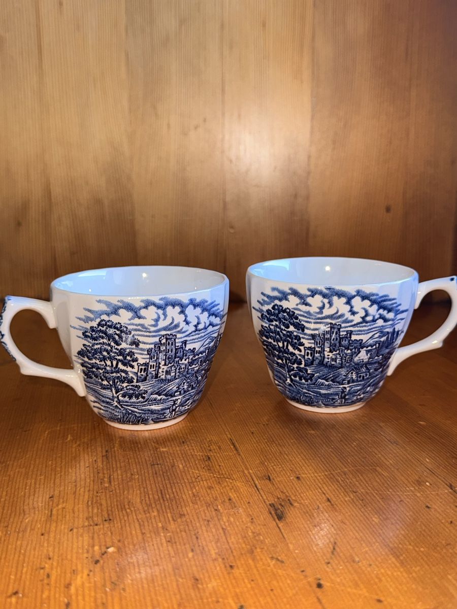 Tazze: 2 Tassen blau , England – Usato da Le Sentier venduto da CannelleVintage13 9