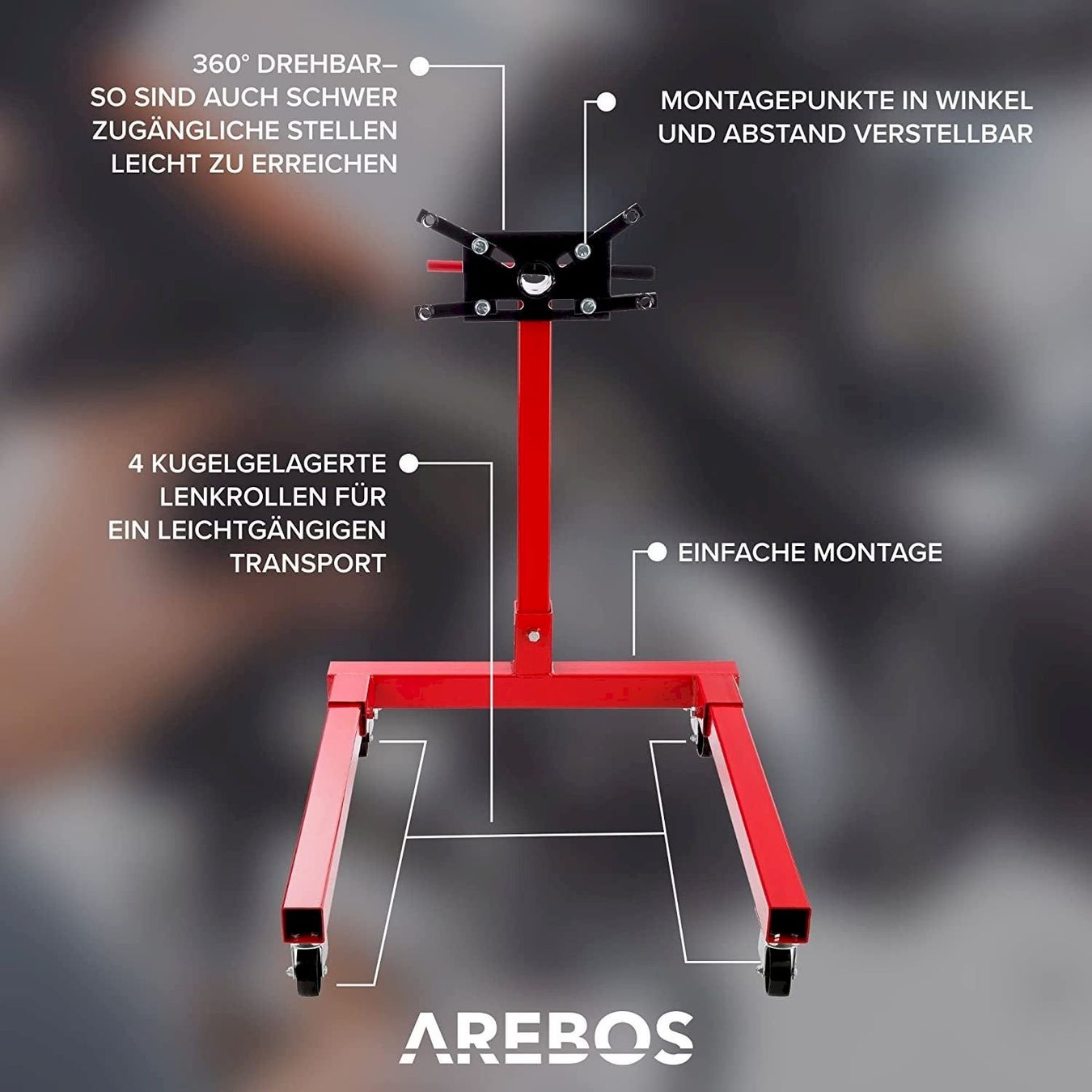 Tous les outils: Arebos 550kg Motorständer – Neuf avec emballage d'origine à Bottighofen par zaap 5