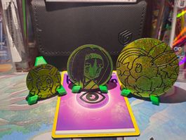 1x Pokémon Münzen Aufsteller (Grün) - 3D Druck