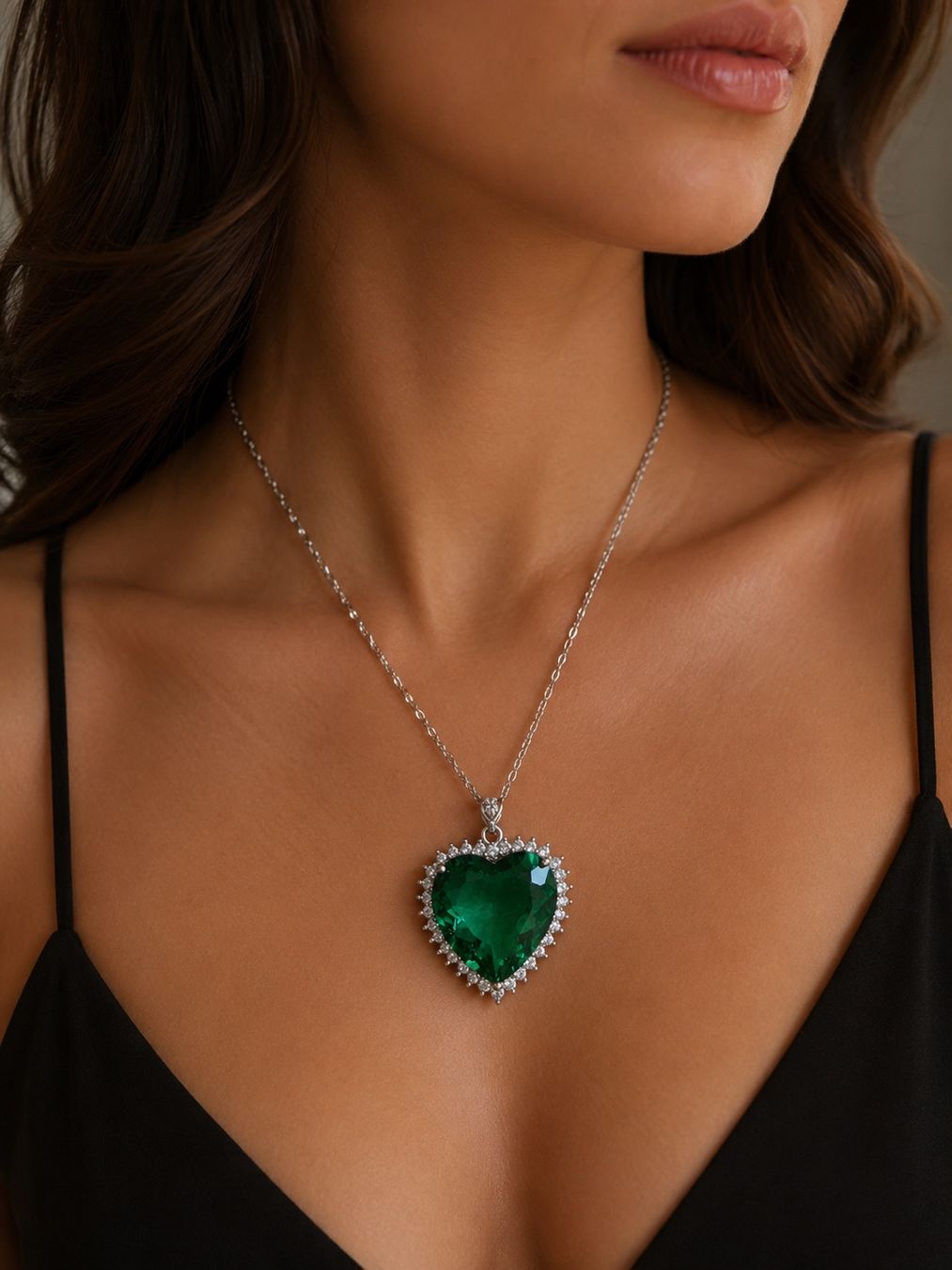 Catenine: Collier cœur Emeraude – Nuovo e nell'imballaggio originale da St-Maurice venduto da Sandrinette123 4