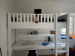 Lit enfant évolutif Bopita 90x200 + matelas + accessoires