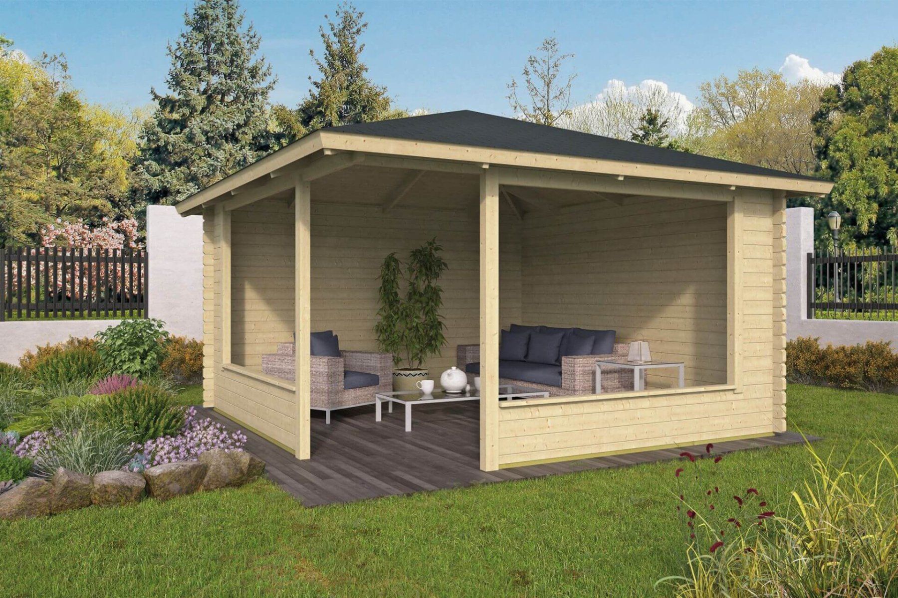 Rifugi: GartenPavillon Marit 44 mm Wandstärke – Nuovo e nell'imballaggio originale da Diepflingen venduto da Der_billige_max