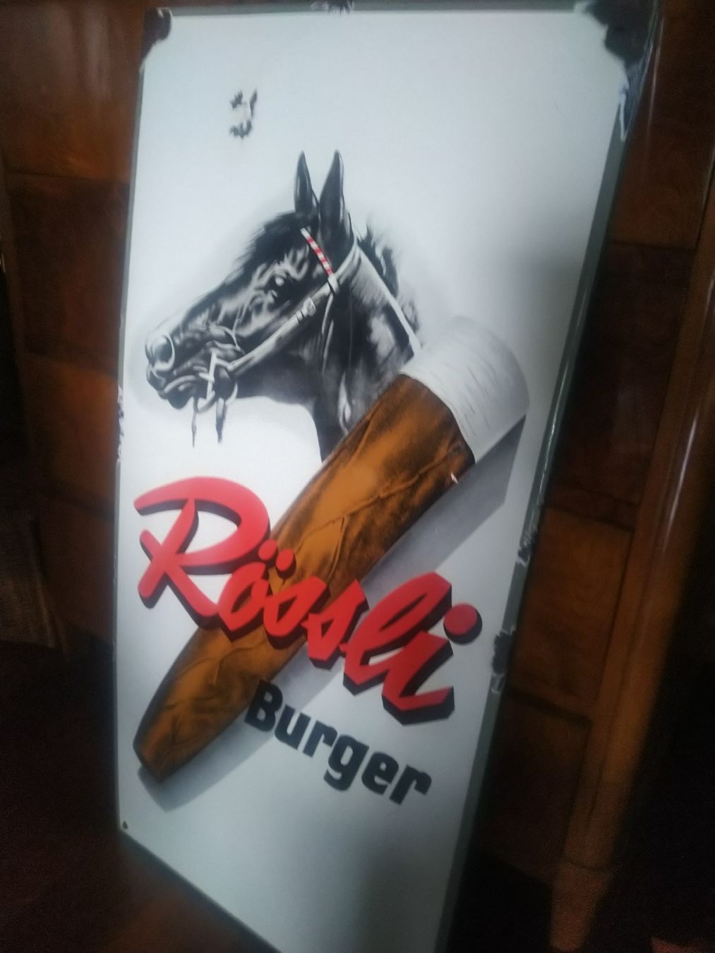 Insegne: Email Schild Rössli Burger Original Gross – Usato da Weggis venduto da cherry2000