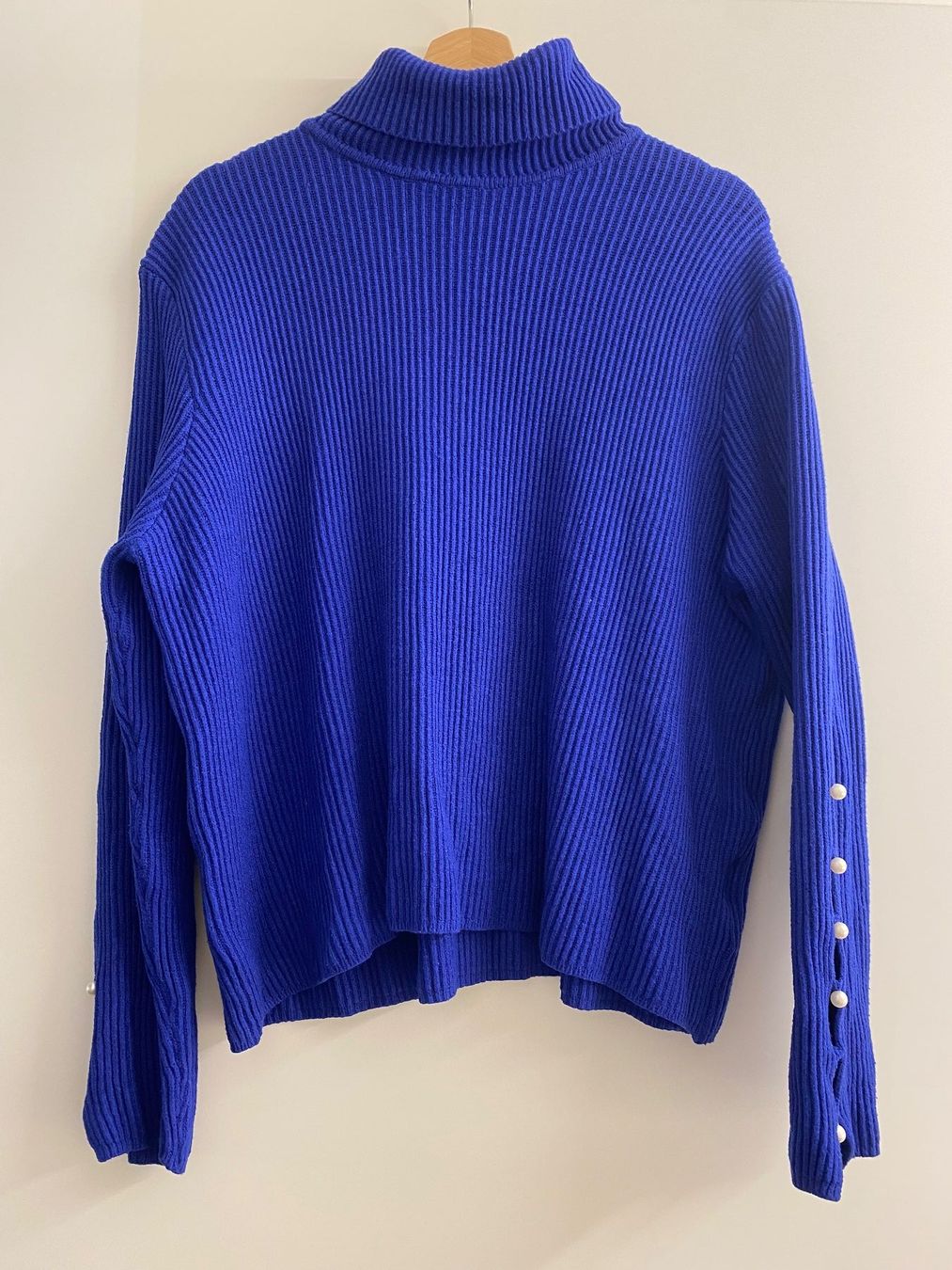 Shein Maglioni & Felpe: Rollkragenpullover blau mit Perlen Gr. 54 / 56 – Usato da Pratteln venduto da a23_j2gs