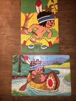 2 kleine Puzzle INDIANER- KNABE je 48 Teile (Teile fehlen)