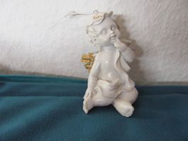 Deko Engel Figur weiss mit Flügeln zum Aufhängen neu