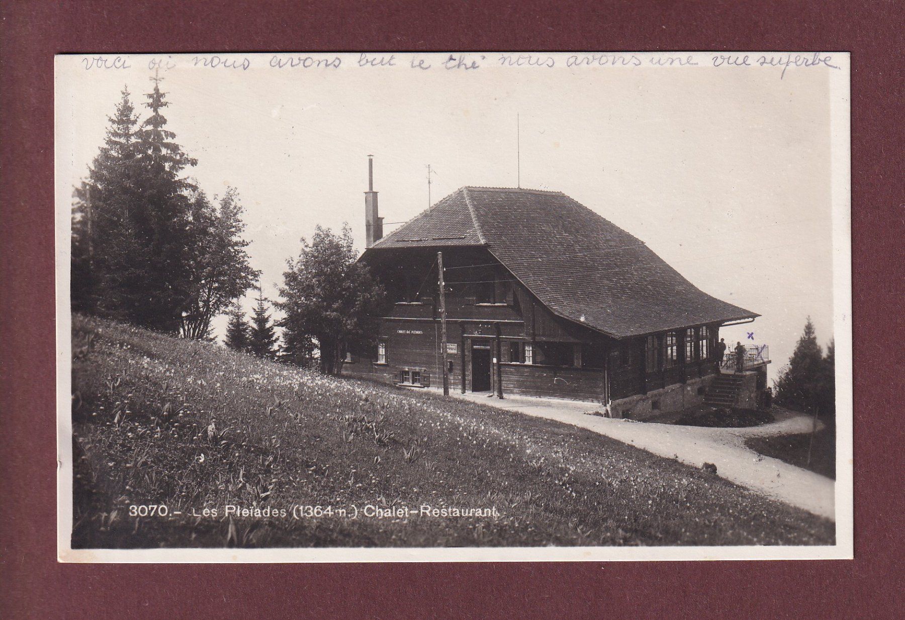 Cartoline postali: LES PLEIADES - Chalet-Restaurant - 1926 – Usato da Pully venduto da nicecards