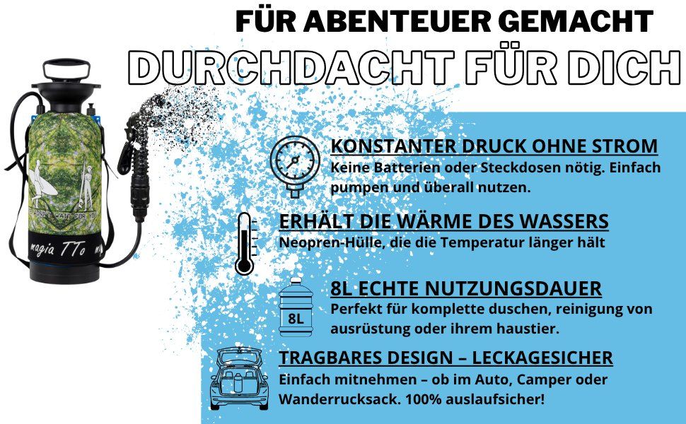 Duschen: Tragbare Campingdusche 8l mit Handpumpe – Neu und originalverpackt aus Root von raffi.95 2