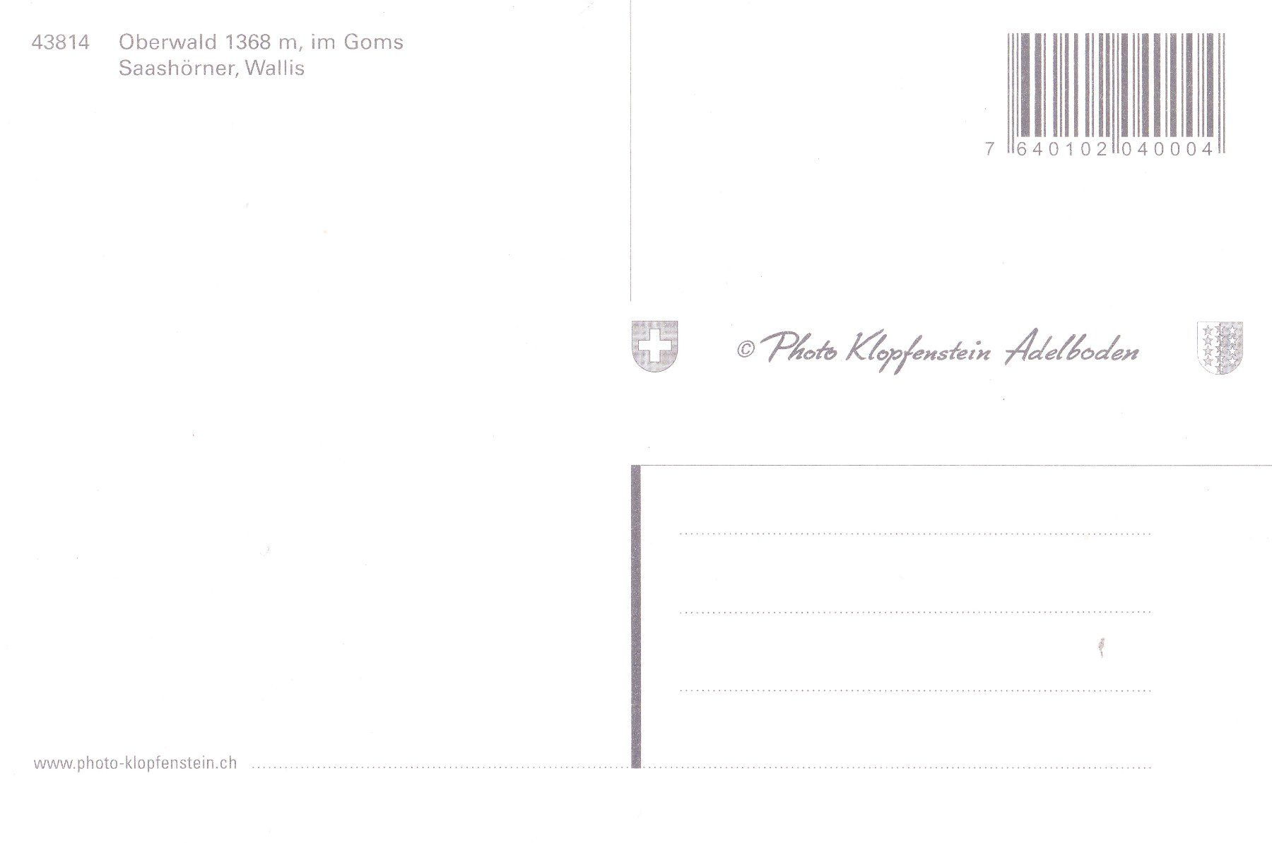 Cartoline postali: Oberwald, Goms, ungelaufen – Nuovo (secondo la descrizione) da Obfelden venduto da Funke2 1
