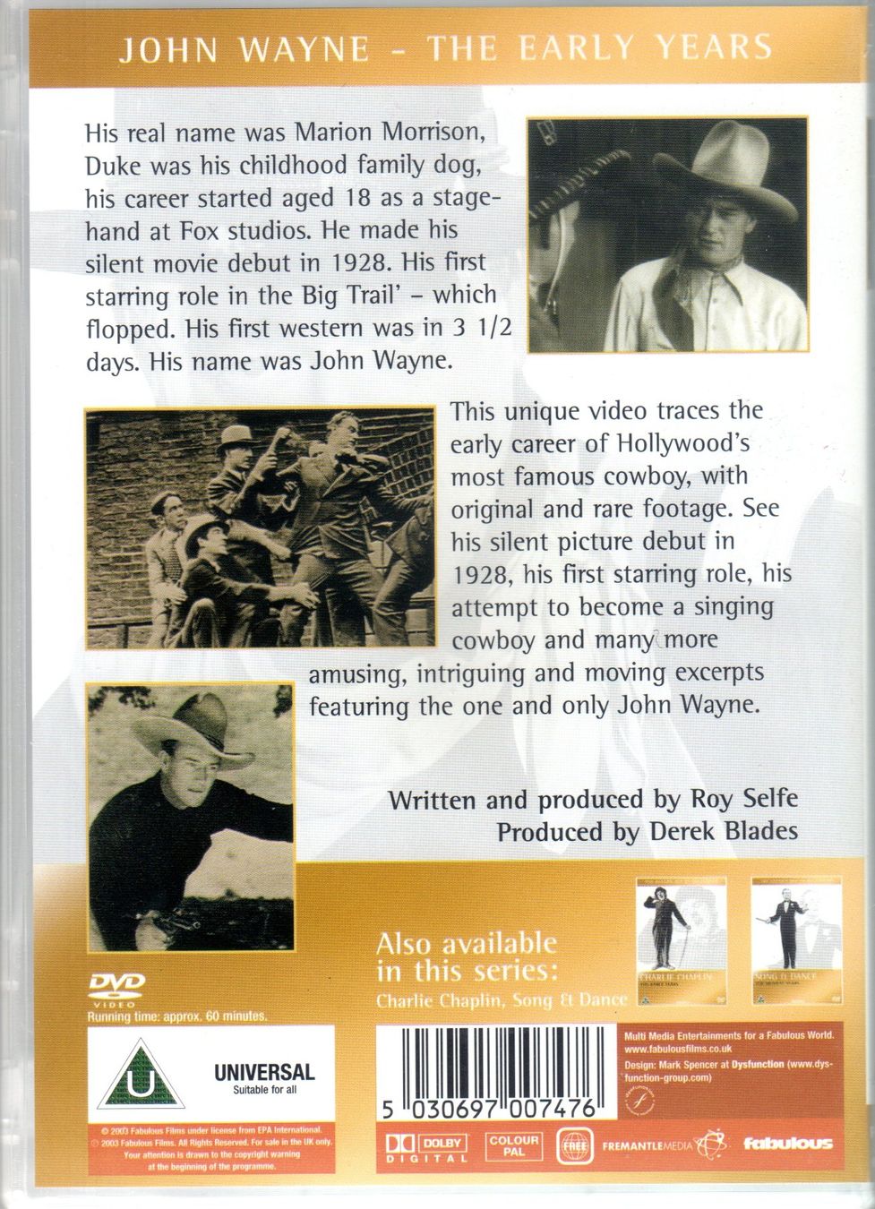 Tutti i DVDs: JOHN WAYNE THE EARLY YEARS DVD – Nuovo (secondo la descrizione) da Losone venduto da EM2019 1
