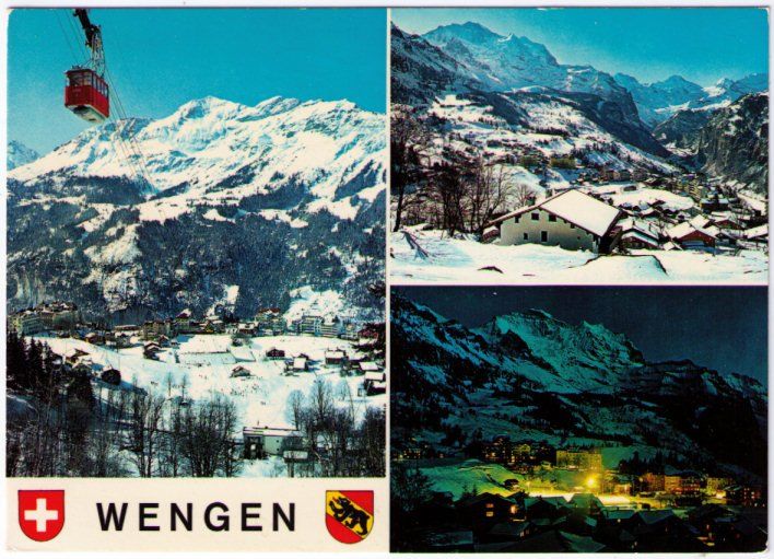 Ansichtskarten: Wengen 3 Bild AK – Gebraucht aus Binningen von Mountainrider