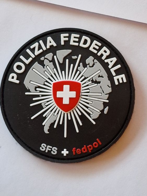 Polizia Toppa In Gomma Fluor Con Velcro - Misura 13x4.3 Cm - Gadget Per Forze Dell'Ordine