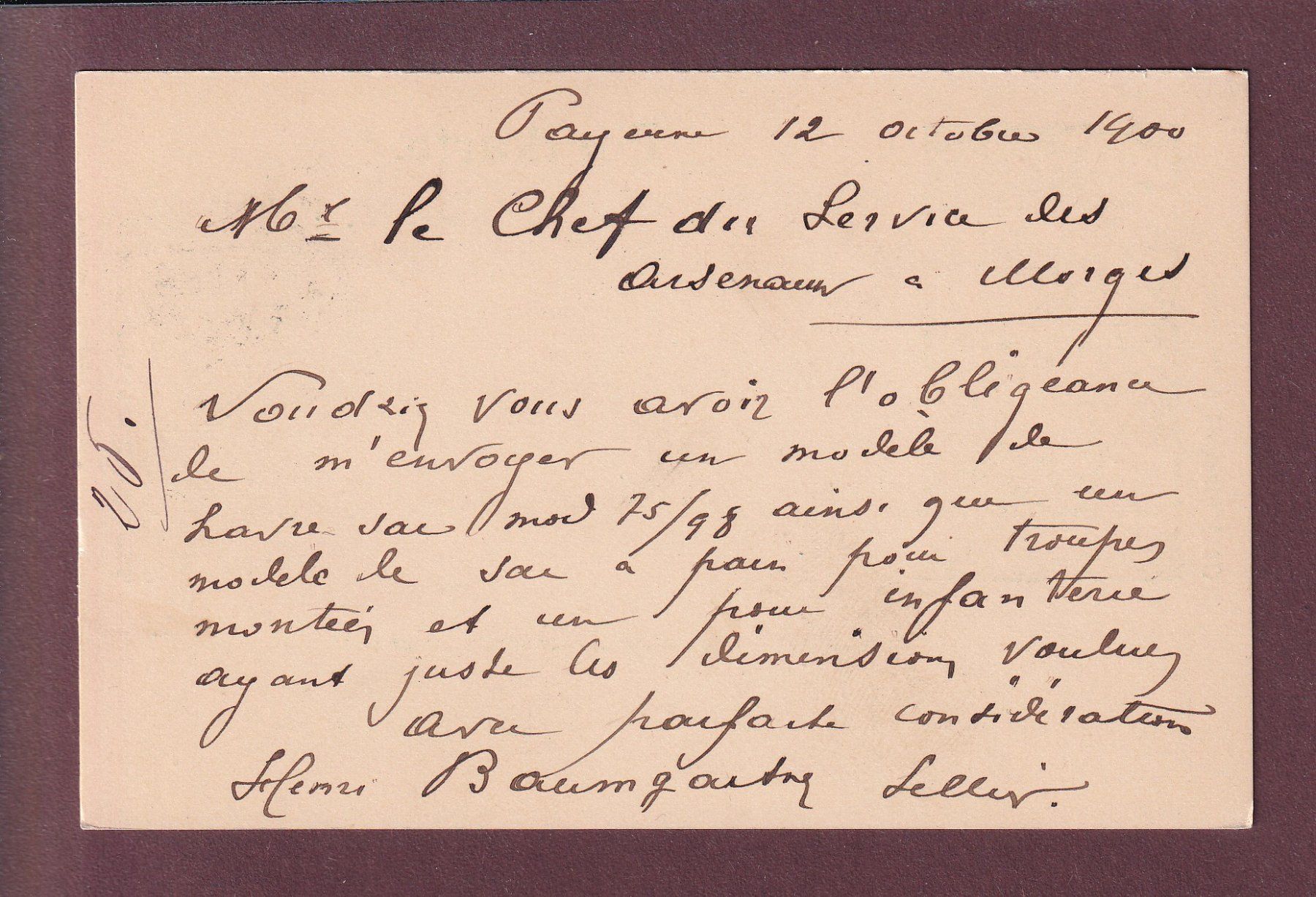 Cartes postales: Carte préaffranchie UPU - 1900 – D'occasion à Pully par nicecards 1