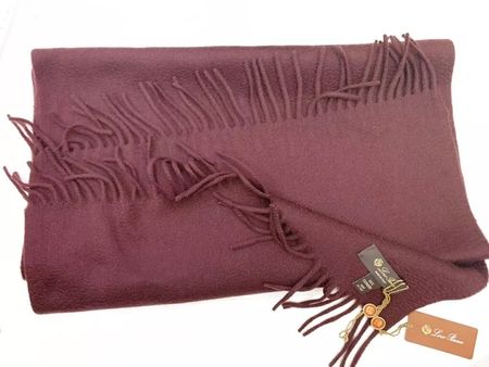 LORO PIANA Sciarpa grande cashmere color melanzana - NUOVO