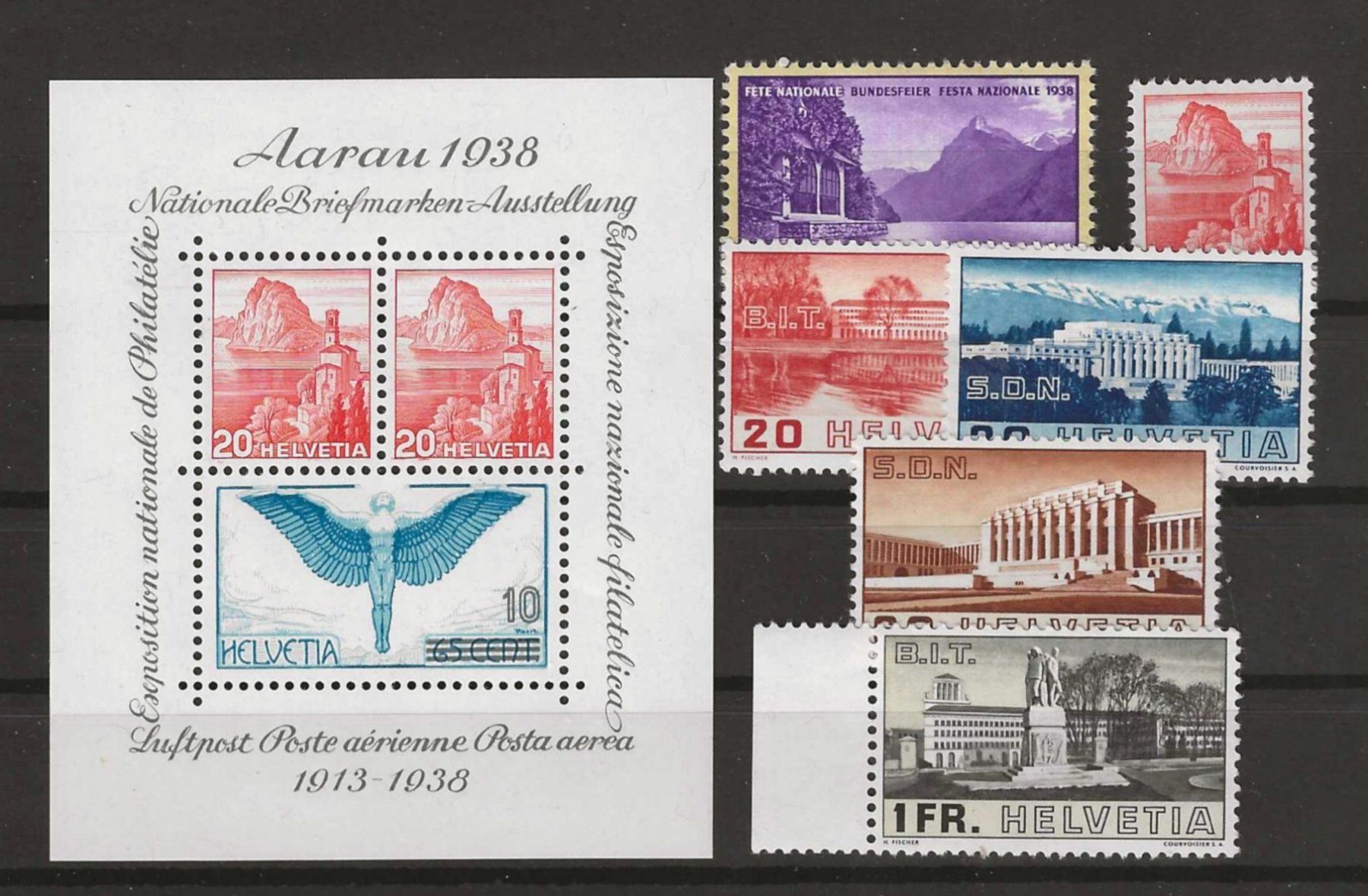 Alle Briefmarken: 1938 : diverse postfrische Ausgaben ** – Neu (gemäss Beschreibung) aus Gümligen von Geniusbuy