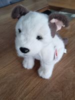 Stofftier Hund weiss braun