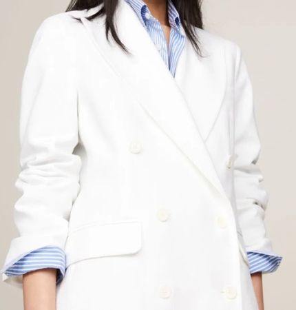 Tommy Hilfiger: Pique Oversized Double Breasted Blazer