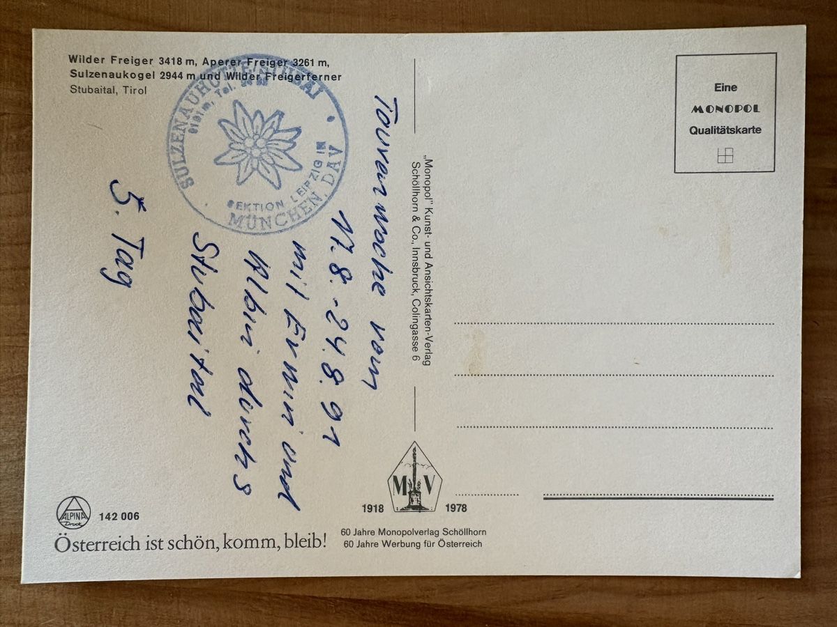 Cartoline postali: AK von Stubaital Tirol – Usato da Rümlang venduto da Kartenpost1 1