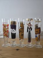 5x Ritzenhof gläser mit Goldelementen