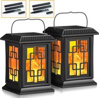 Solar Laterne für Draußen Gross LED ,2 Stück