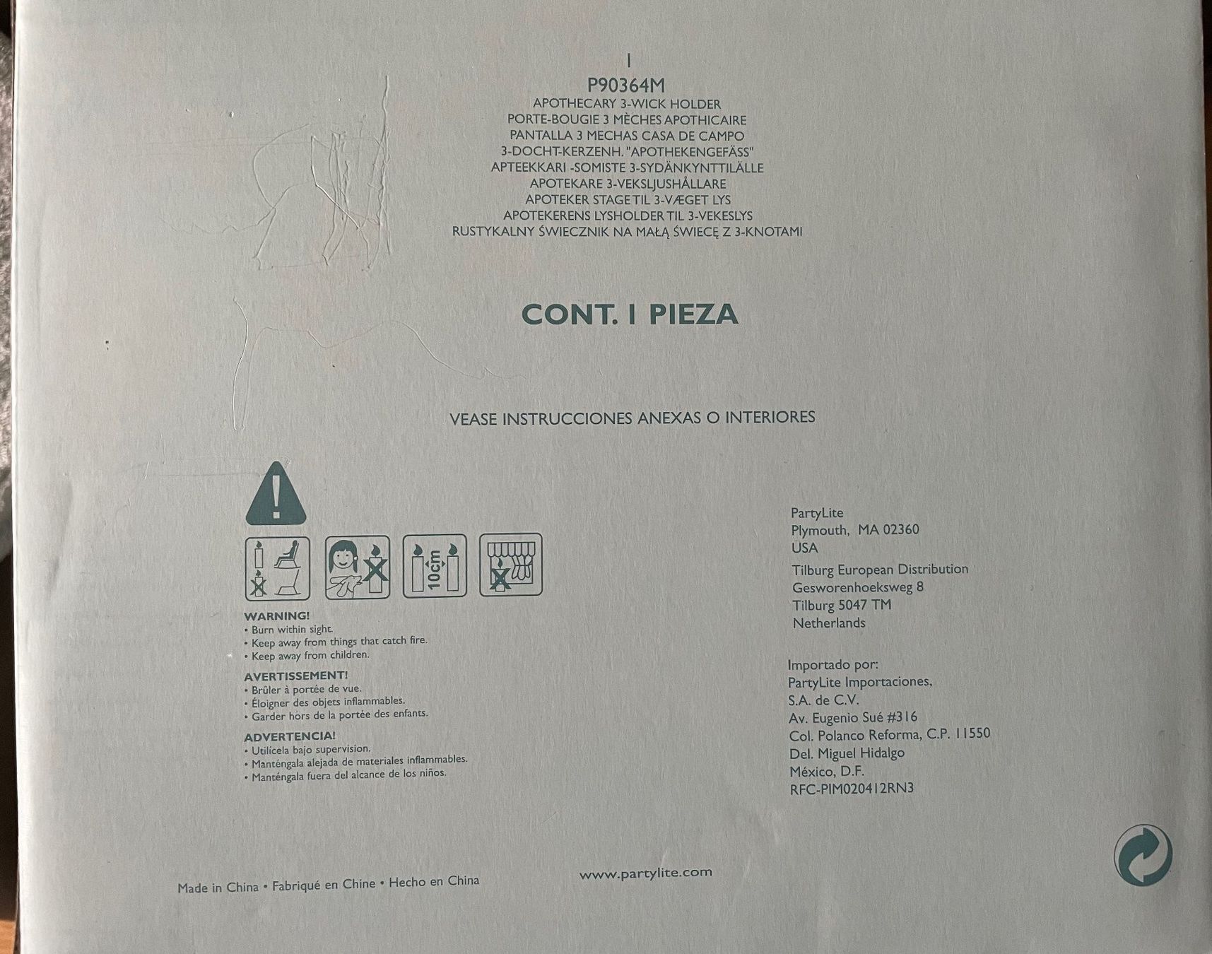 Partylite Tutte le decorazioni: 3-Dochtkerzenhalter Apothekengefäss – Usato da Niederrohrdorf venduto da Wimabu531 2