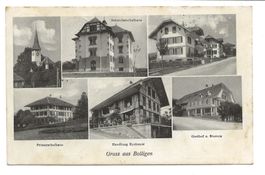 Gruss aus Bolligen (BE) Schulhaus - Gasthof Sternen - 1909