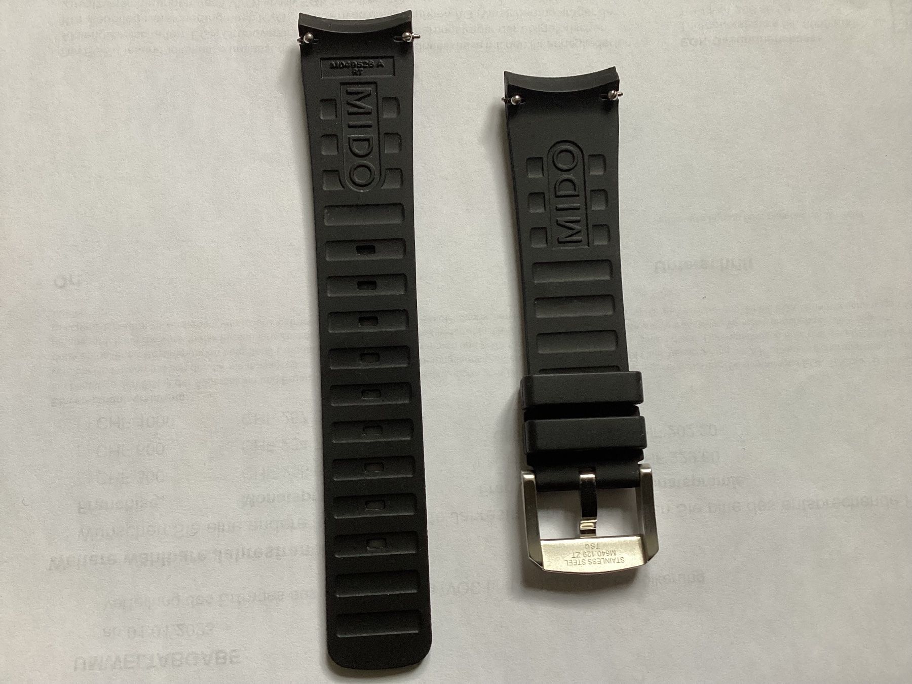 Mido Bracciali & Braccialetti: Mido Kautschuk Armband Schwarz – Usato da Schaffhausen venduto da calcutta 1