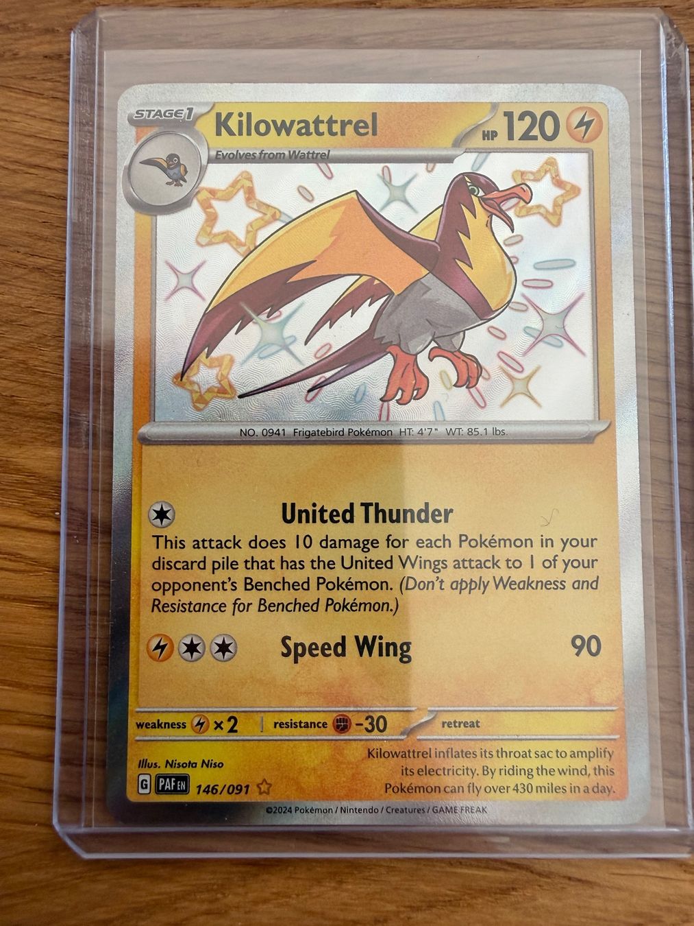 Pokémon Carte collezionabili: Kilowattrel 146/91 – Usato da Amriswil venduto da sim_nlb6
