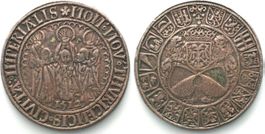 ZÜRICH Guldiner 1512 späterer Silberguss ss+