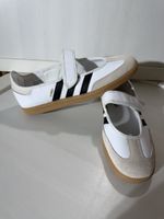 Ballerines Adidas Samba blanc noir taille 42 2/3 état neuf