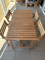 Askholem Gartentisch + 4 Stühle mit Kissen