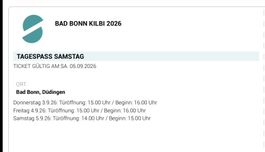 Tagespass Bad Bonn Kilbi Samstag 05.09.2026
