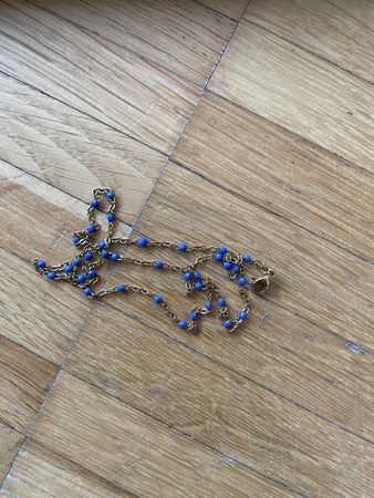  Chain Necklace Blue Beads