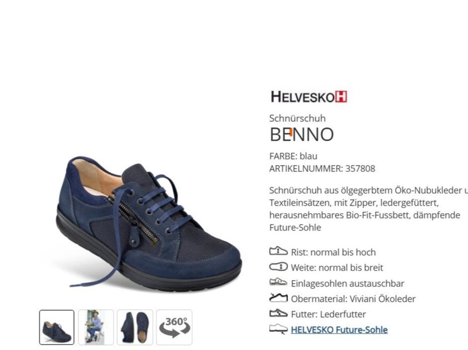 Helvesko Herrenschuhe: Helvesko Schuh Herren Grösse 45 blau – Gebraucht aus Reiden von Clematis_ 6