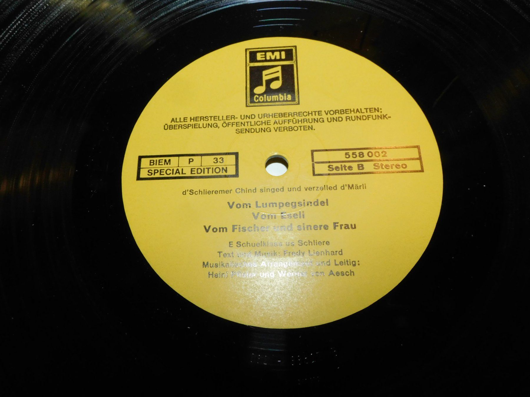 Schallplatten: Lp Schallplatte 4 Märlli Platten d Schlieremer Chind singed – Gebraucht aus Sursee von 76 3