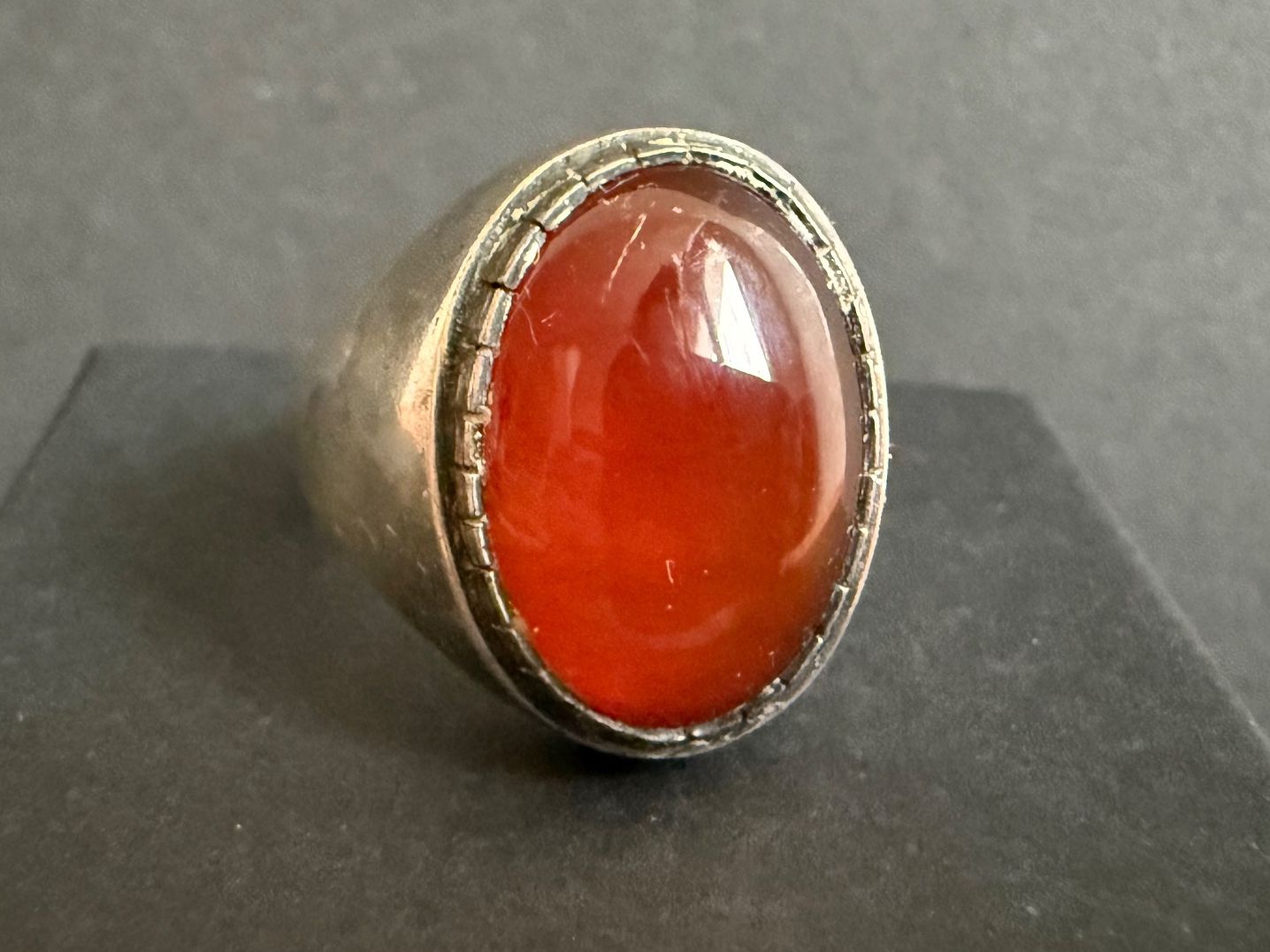 Anelli: Vintage Silber Ring mit Karneol 800 – Usato da Spiegel b. Bern venduto da Rogger72