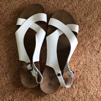 Weisse Deerberg Sandalen, Grösse 39, neuwertig, Sommer ☀️