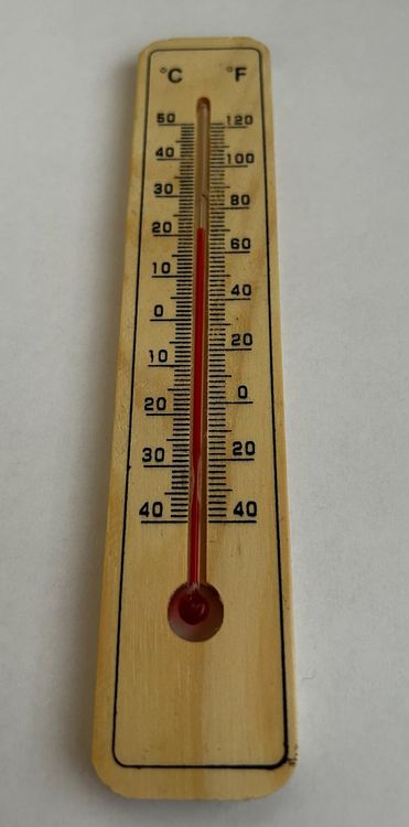 Thermometer aus Holz für Innen - Aussen
