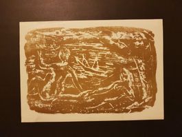 Karl Borimann (1903-1969) – Original Lithographie "Badende"
