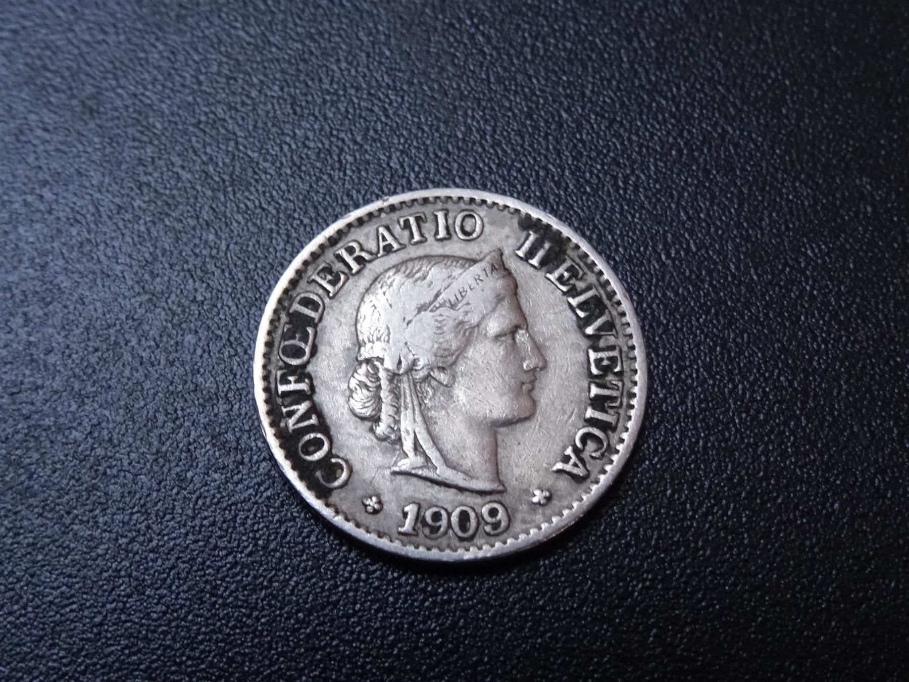 Tutti le monete: 5 Rappen 1909 ab Fr. 2.-- – Usato da Lupfig venduto da Jolly63