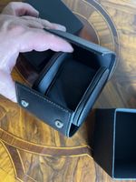 Watch case Artisans de Genève black leather with box