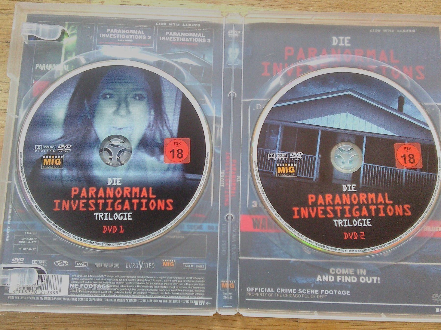 Tutti i DVDs: Die Paranormal Investigations (Trilogie) – Usato da St. Gallen venduto da elk2020 1