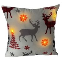 LED Kissen 40x40cm mit Füllung "Rentier"