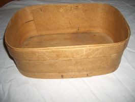Holzschatule oval alt gebraucht 34x21x13cm